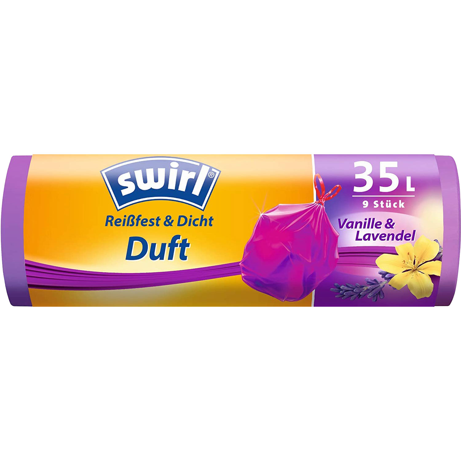 SWIRL Müllbeutel Duft Vanille/Lavendel 35l mit Zugband